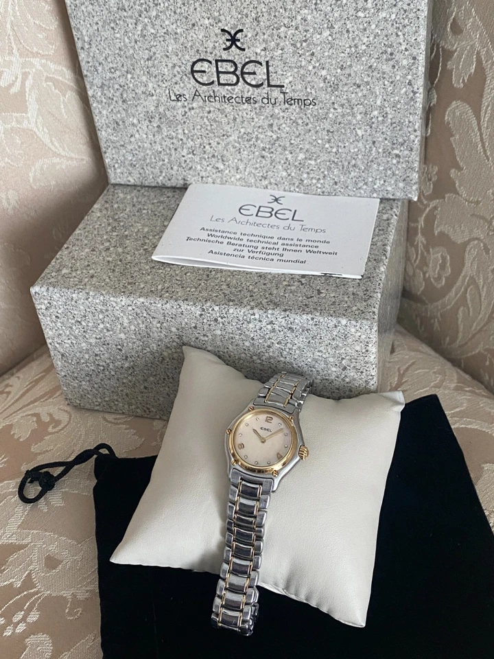 Reloj Ebel 1911 - Acero inoxidable/oro de 18 quilates - Esfera madreperla - Marcas de diamantes Foto 2 de 4