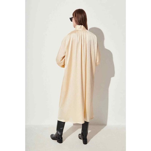 Rachel Comey Hammered Silk Hanley Maxi Dress Cream Adjustable Waist Size 0 BN - Picture 2 of 20