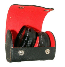 HANIMEX AUX Wide Angle Telephoto Lenses For Prakica Case Screw Mount Wide Angle