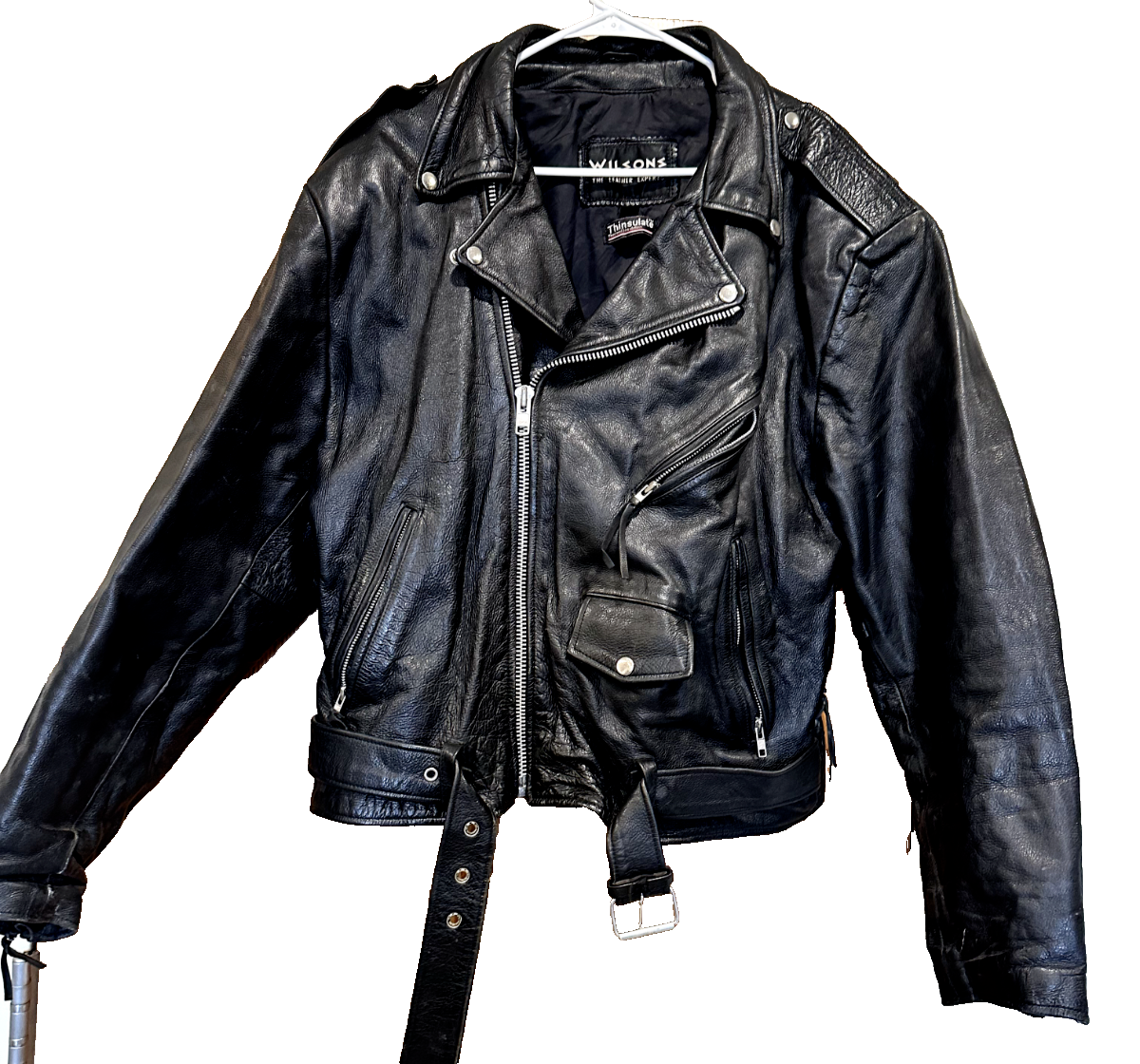 【WILSONS】ダブルライダースジャケット XL ヴィンテージ 1980's - 1990's 