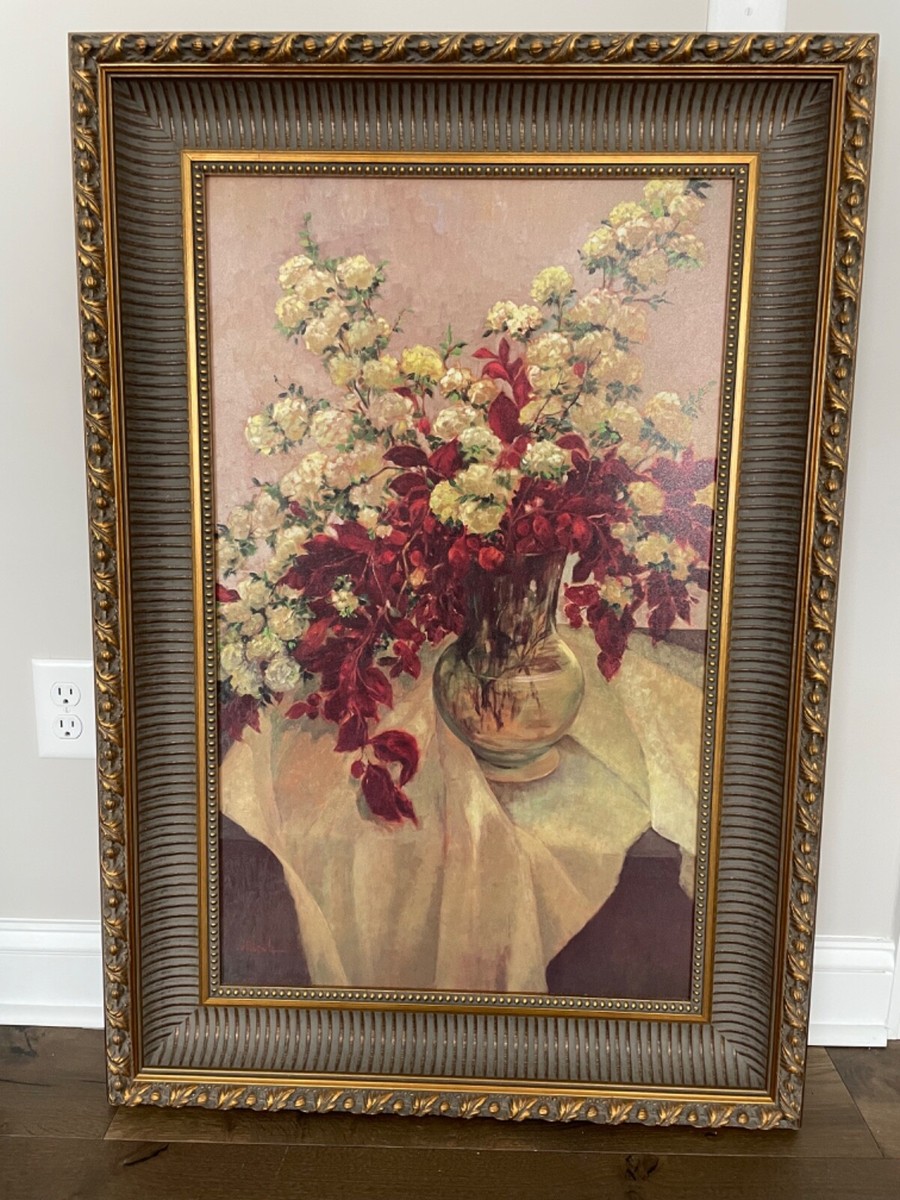 Josefina Ripoll “Flores Blancas“ Signed, Framed Lithograph, 42.5