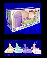 MightyMoe 28pc Kids Dinner set Shatter Resist,4mm Thick,Dishwasher/microwaveSAFE