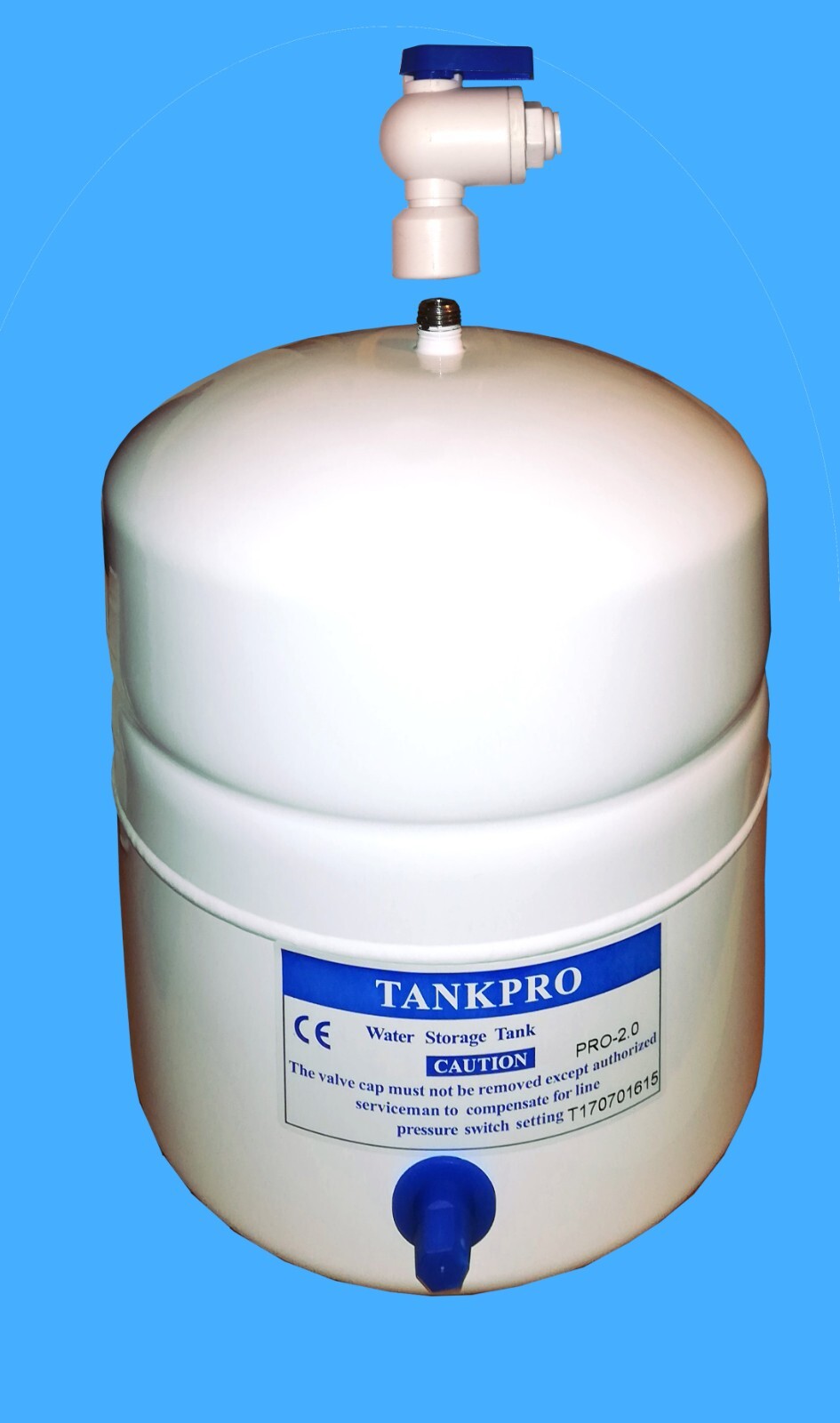 Serbatoio Tanica Metallo Accumulo Acqua 2 GPD Bianco Depuratore Osmosi Inversa