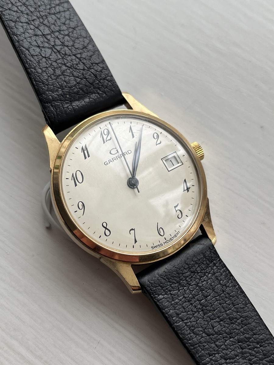 Garrard 9ct Gold Vintage Mens Automatic Watch 1991 UK