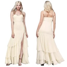Fame and Partners x David’s Bridal collaboration ophelia tiered ruffle dress 12