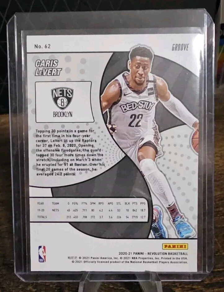 2020-21 Panini Revolution - Groove #62 Caris LeVert *NETS* - Image 2 of 2