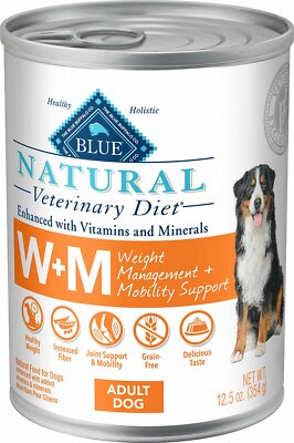 Blue Buffalo W+M Weight Management & Mobility Support Canned Dog Food 12/12.5 oz