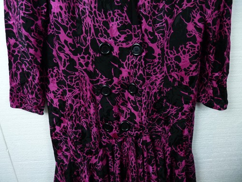 Galleria International Women's 100% Silk Dress Sz 16m Long Sleeve - Picture 6 of 8