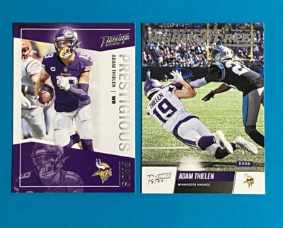 2022 Prestige Adam Thielen insert lot Highlight Reel HR-6 Prestigious Pros PP-16