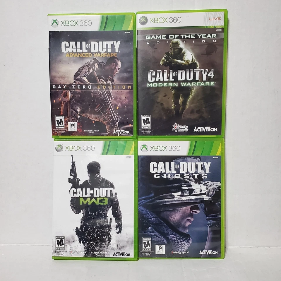 Call Of Duty - 4 Game Bundle Lot Xbox 360 Advanced Warfare MW3 Ghosts COD4 MW - Image 2 of 4