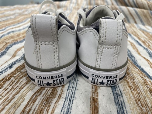 Converse All Star Freizeit Turnschuhe Jugendliche Gr. 12 weiß Leder niedrig 637664C - Bild 3 von 10
