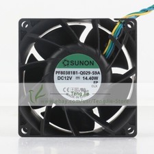 PF80381B1-Q029-S9A DC12V 1.07A 14.4W 8038 8CM 4-Wire Axial Original Cooling Fan