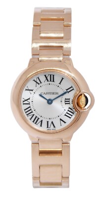 Cartier Ballon Bleu 28mm 18k Rose Gold Ladies Quartz Watch  display picture 3