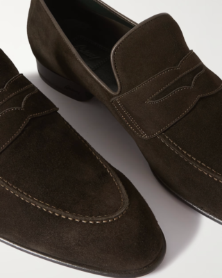Brioni Suede Penny Loafer Derby Size UK 11 / US 12 - Brown Brioni Suede Penny Loafer Derby Size UK 11 / US 12 - Brown  main image 2