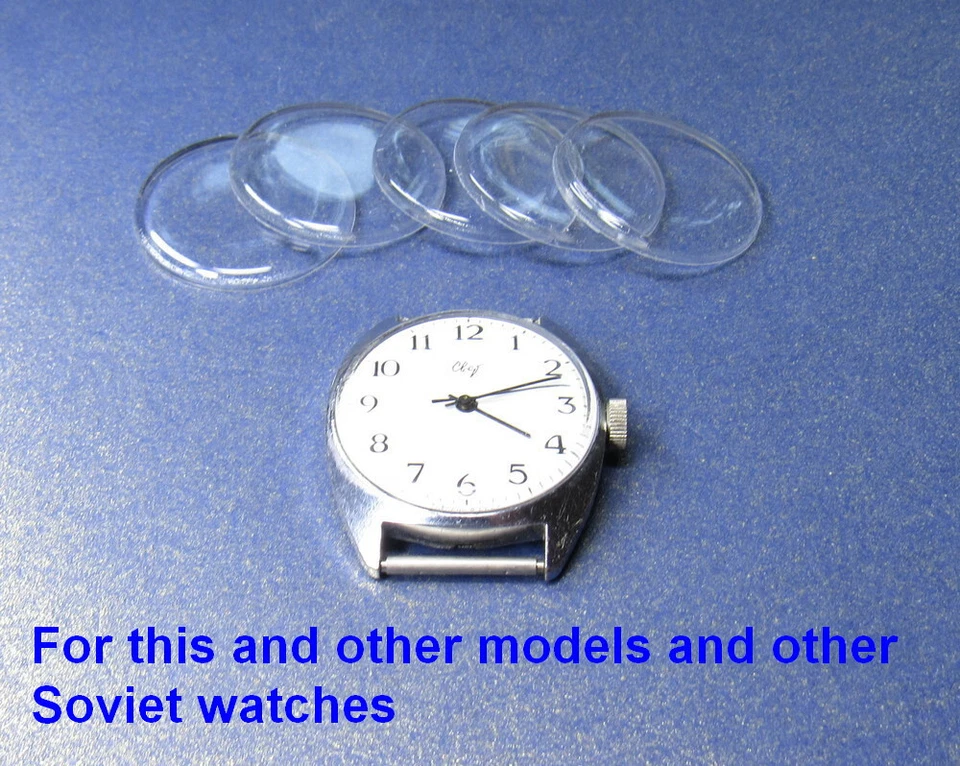 5 pieces 30.8 mm watch glasses/crystals acrylic crystal for Raketa - Image 2 of 4
