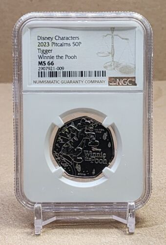 2023 PITCAIN ISLAND 50p DISNEY'S WINNIE POOH - TIGGER - NGC MS66 not niue