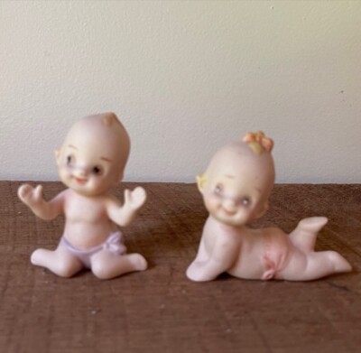 Vintage Bisque Kewpie Doll Baby Figurines