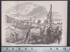 1866 Civil War Print - Repairing the Levee at New Orleans