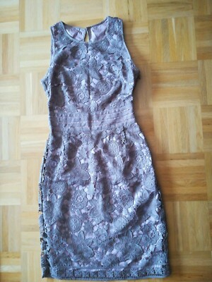 Hoss Intropia Kleid, Spitzenkleid beige Gr. XS / 34, super Zustand 