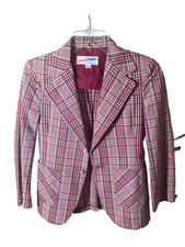 Vintage Casual Heir By Elegant Heir Pink Check Sports Jacket