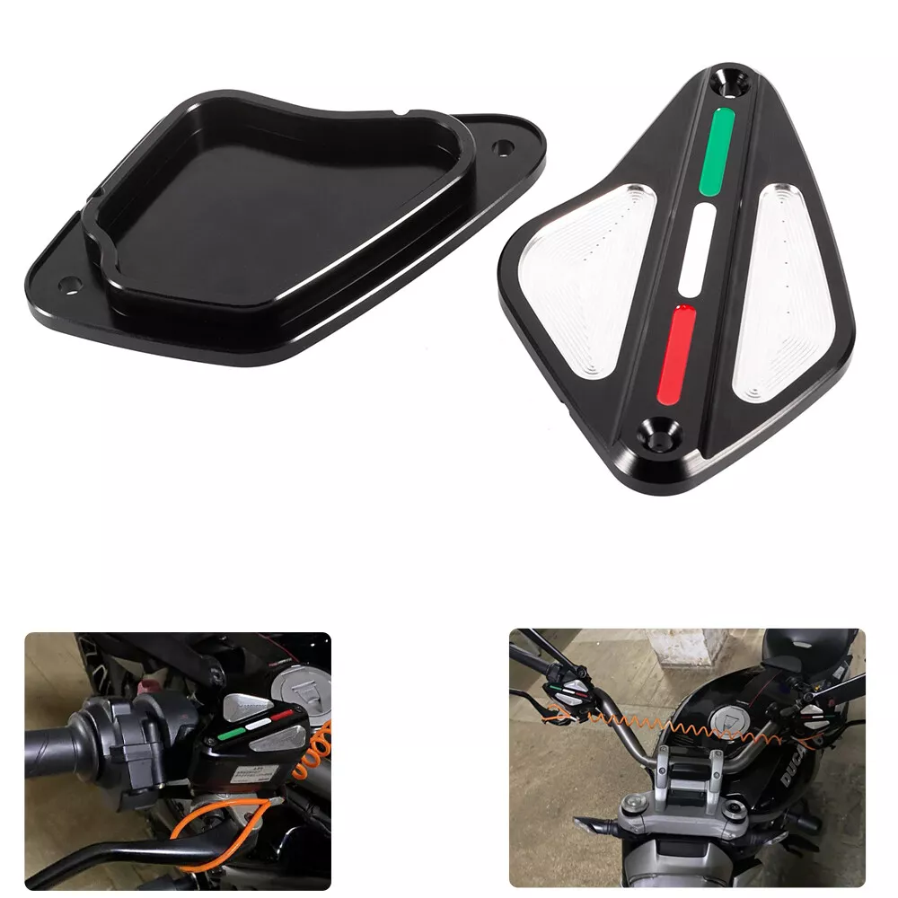 Motorcycle Brake Fluid Reservoir Cover Clutch Tank Cap Set for