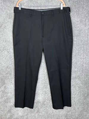 slim fit dress slacks Haggar 4-Way Stretch Dress Pants, Flat Front in Blue main image 0