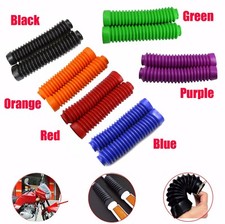 Par de botas de amortiguador de horquilla delantera para motocicleta cubierta antipolvo protector de goma 30*49*250 mm