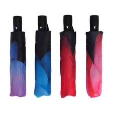 Telescopic Pocket Umbrella with Protective Cover - Elegant Floral Design 100 cm