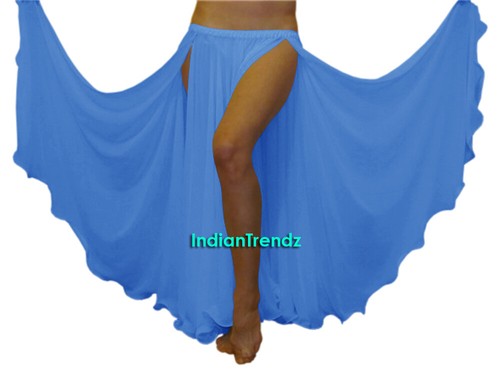 2 Lagen 2 Frontschlitze Röcke Chiffon Vollkreis Bauchtanz Tribal Wende - Bild 22 von 44