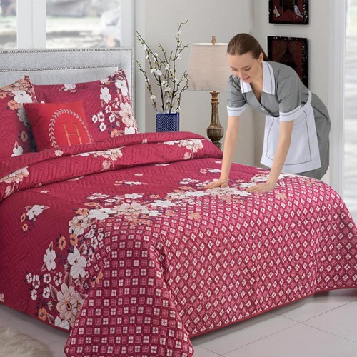 3PCS Quilted Bedspread Set Patchwork Comforter & Pillow Shams Double King - Picture 216 of 221