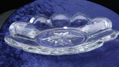 Überbackene ovale Pressglasschale 19,5 cm, (7,67'') breit, kostenlose Lieferung