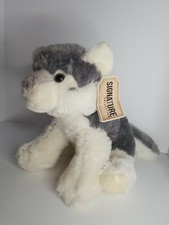 Aurora Destination Nation Wolf Plush Stuffed Animal Toy Grey White 12 Signature