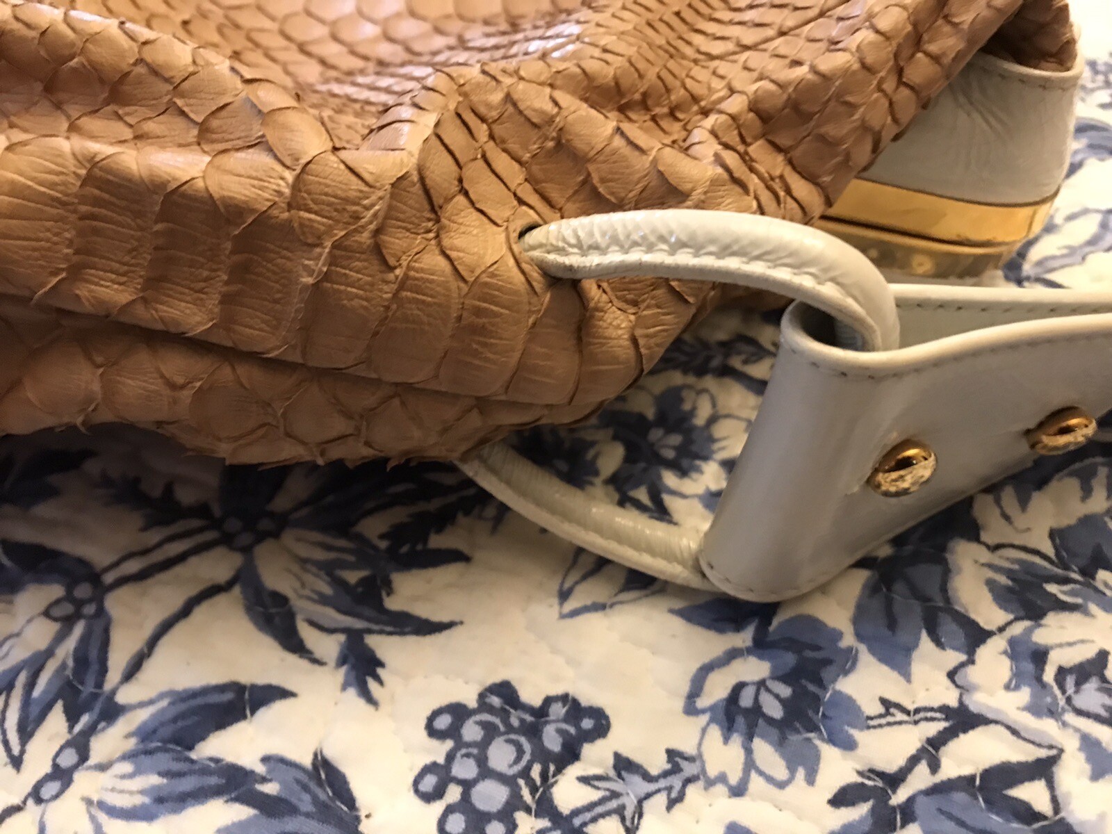 Devi Kroell Pink & White Snakeskin Python  Frame … - image 6