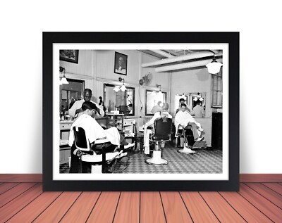Framed c.1937 WASHINGTON DC Senate Barbershop Photo Picture - 8x10 11x14 (W16)