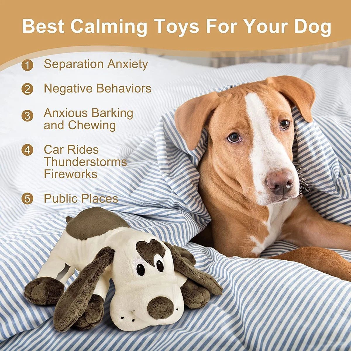 Stuffed animal for dogs with separation anxiety deals