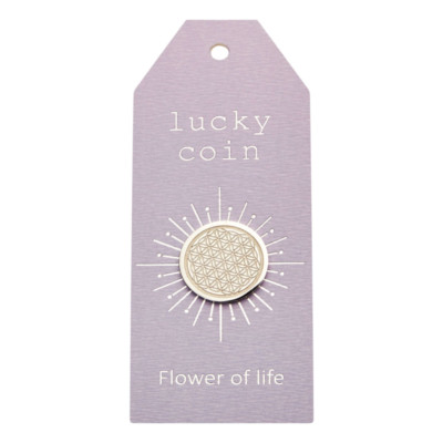 Glücksmünze ''Lucky Coin - Blume des Lebens''  Glücksbringer Geschenk