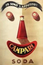 Poster poster poster advertising aperitif Cordial Campari print 40x60 cm.