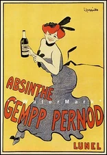 Absinthe Gemp Pernod 1903 Vintage Poster Print Cappiello Art Advert Dancing Lady