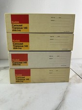 Kodak Carousel 140 Slide Tray Empty Bundle Lot Of 4 w/ Box