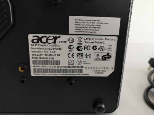 Acer X110P DLP Projector D28 - Picture 10 of 14