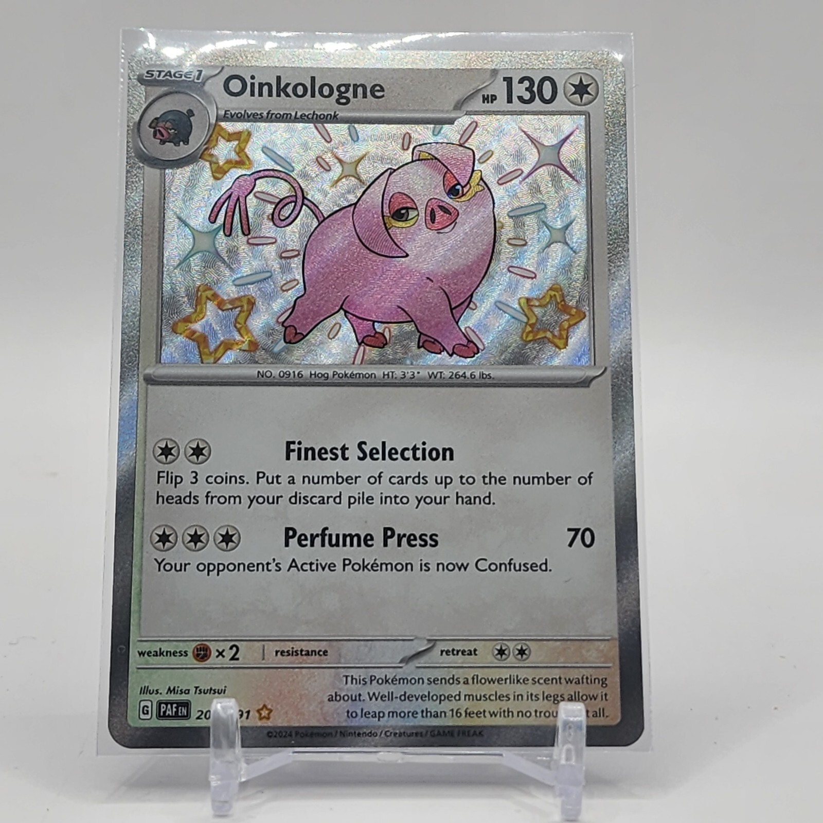 Oinkologne - 208/091 - Baby Shiny - Paldean Fates - Pokemon Card - NM/M