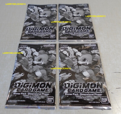 4X DIGIMON CARD GAME WINNER PACK DIMENSIONAL PHASE PACK BANDAI ENGLISH  SEALED | eBay