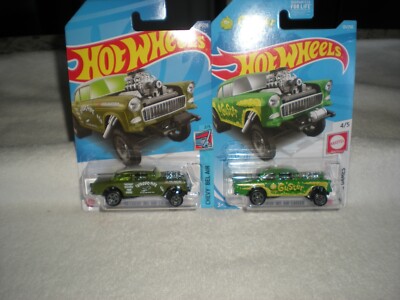 Hot Wheels '55 Chevy Bel Air Gasser Lot (2) Both Different Diecast 1:64