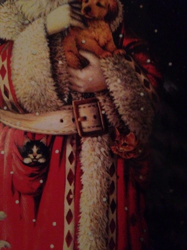 Ceaco "'Twas the Night" Santa w/Puppies & Kittens Christmas Puzzle: 1000-Piece - Picture 6 of 8