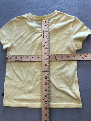 Vans Shirt Girl's Size 5T New Psyka Delia Pale Banana Peace Sign Tee - Picture 4 of 4