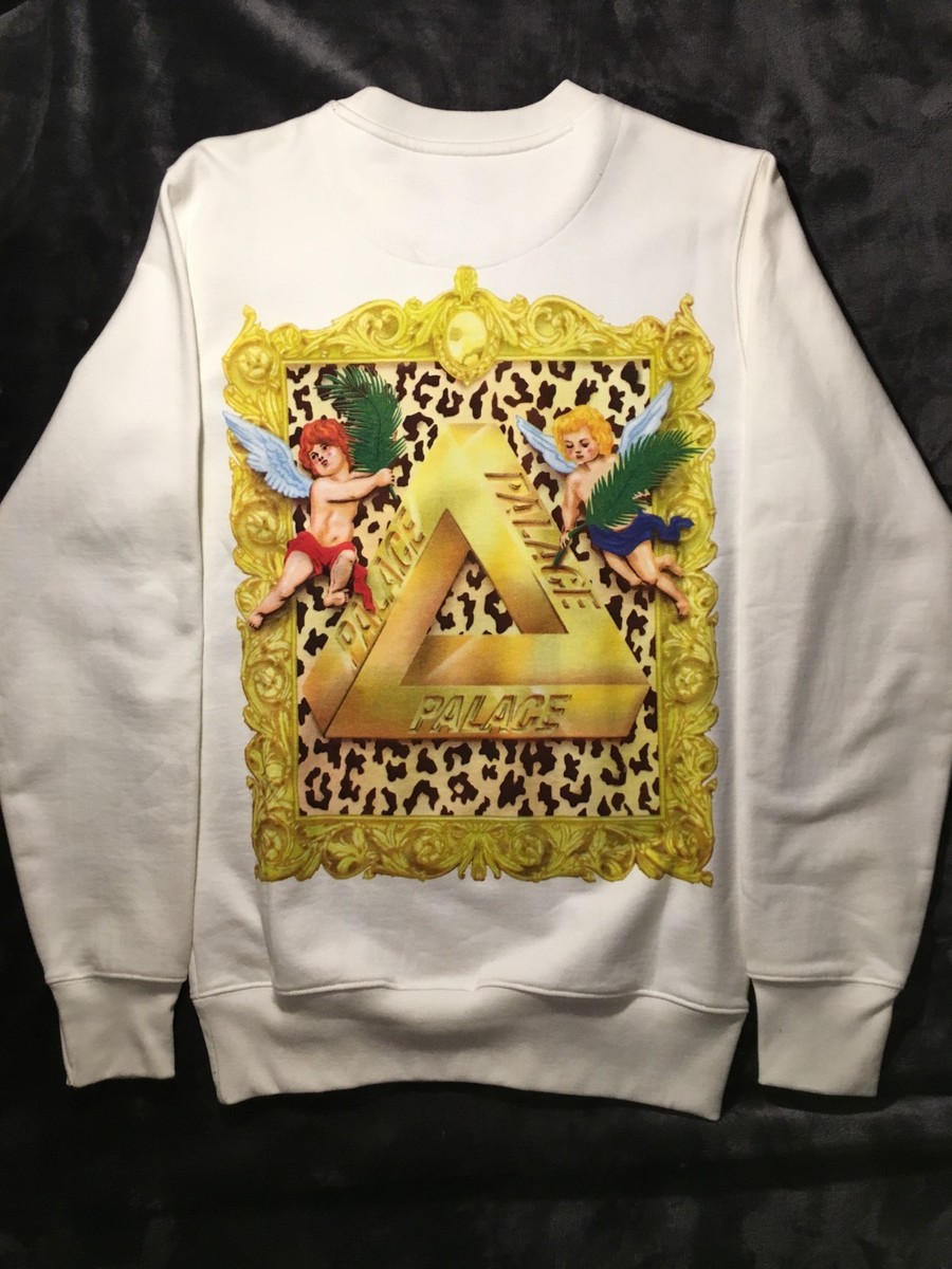 Palace Skateboards SS16 Cherub Frame Crew Sweatshirt Medium White