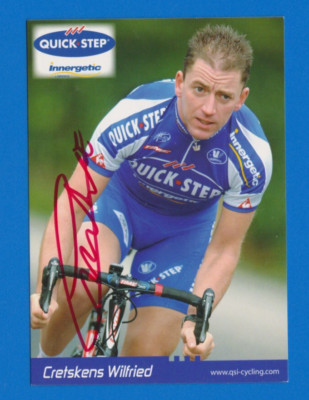 CYCLING Cycling Card CRETSKENS WILFRIED Team QUICK STEP innergetic Signed
