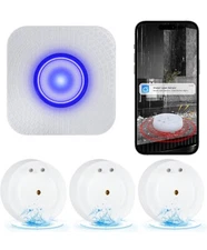 Wifi Water Leak Detector: 110Db Water Sensor Alarm with Triple Real-Time Alerts