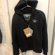 Rare Highway 21 Industry Hoodie Riding   Jacket W/ Armor , Padded- Large, Black