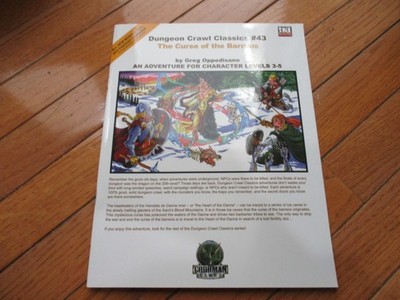 D&D D20 Dungeon Crawl Classics RPG DCC 43 The Curse of the Barrens
